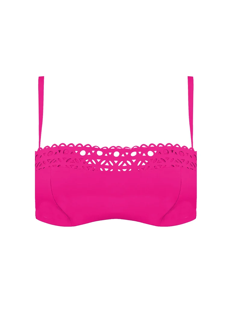 Lise Charmel Bademode - Ajourage Couture Gepolsterter Trägerloser Bikini Ajourage Fuchsia