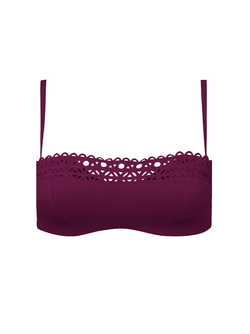 Lise Charmel Bademode - Ajourage Couture Gepolsterter Trägerloser Bikini Ajourage Pflaume