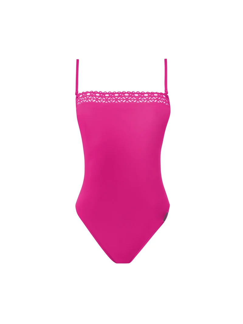 Lise Charmel Bademode - Ajourage Couture Soft Cup Trägerloser Badeanzug Ajourage Fuchsia
