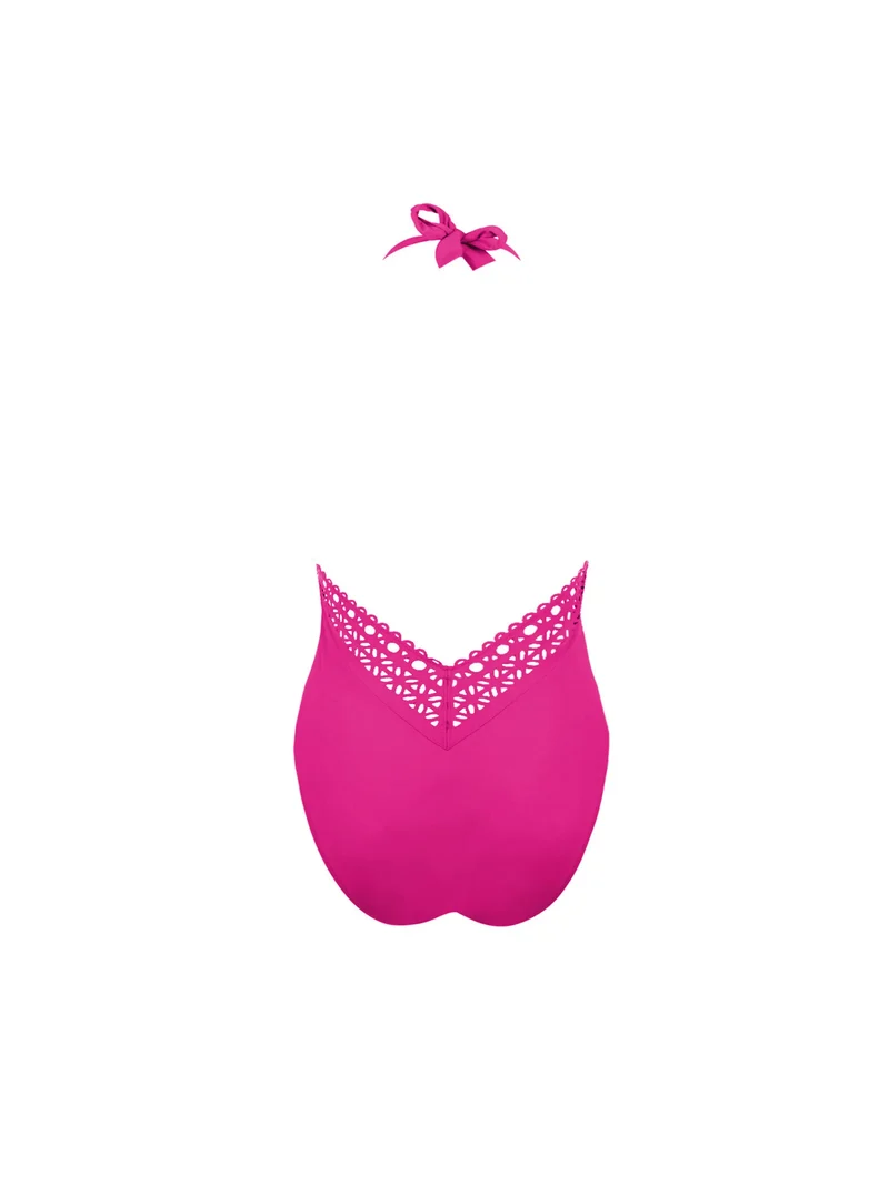 Lise Charmel Bademode - Ajourage Couture Neckholder-Badeanzug mit tiefem Ausschnitt vorne und hinten Ajourage Fuchsia