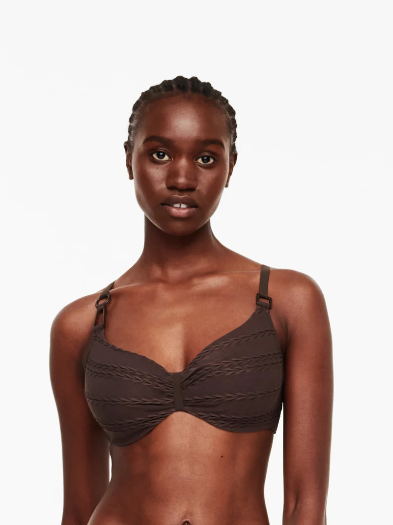 Chantelle Bademode – Strukturbedeckendes Bügel-Bikinioberteil Woods