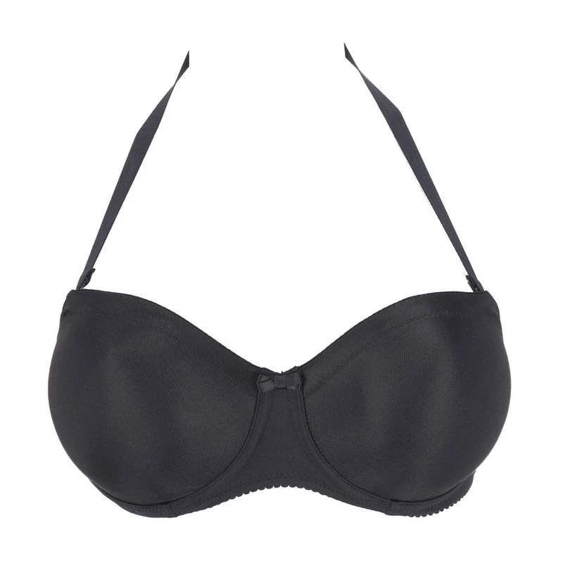 Primadonna - Satin-BH ohne Träger, ungepolstert, Schwarz