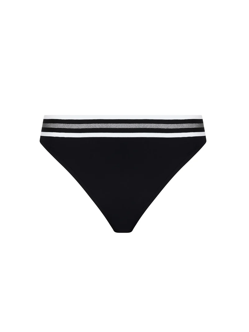 Lise Charmel Bademode - Energie Nautique Bikinihose mit weiten Seitenteilen Schwarz Silber