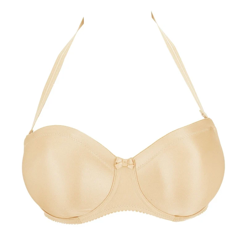 Primadonna – Satin, trägerlos, nicht gepolstert, Cognac