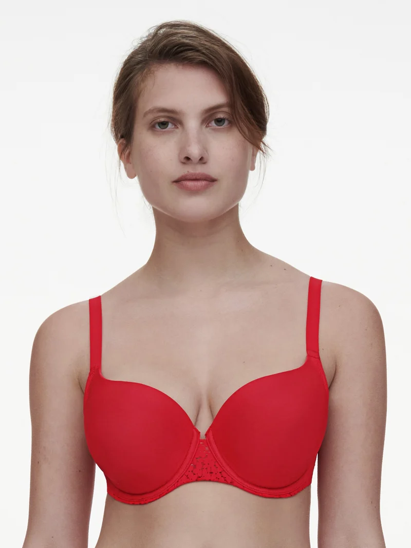 Chantelle EasyFeel - Norah T-Shirt-BH in Mohnrot