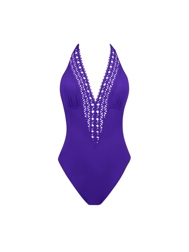 Bademode von Lise Charmel – Ajourage Couture Neckholder-Badeanzug mit tiefem Ausschnitt vorne und hinten Iris Couture