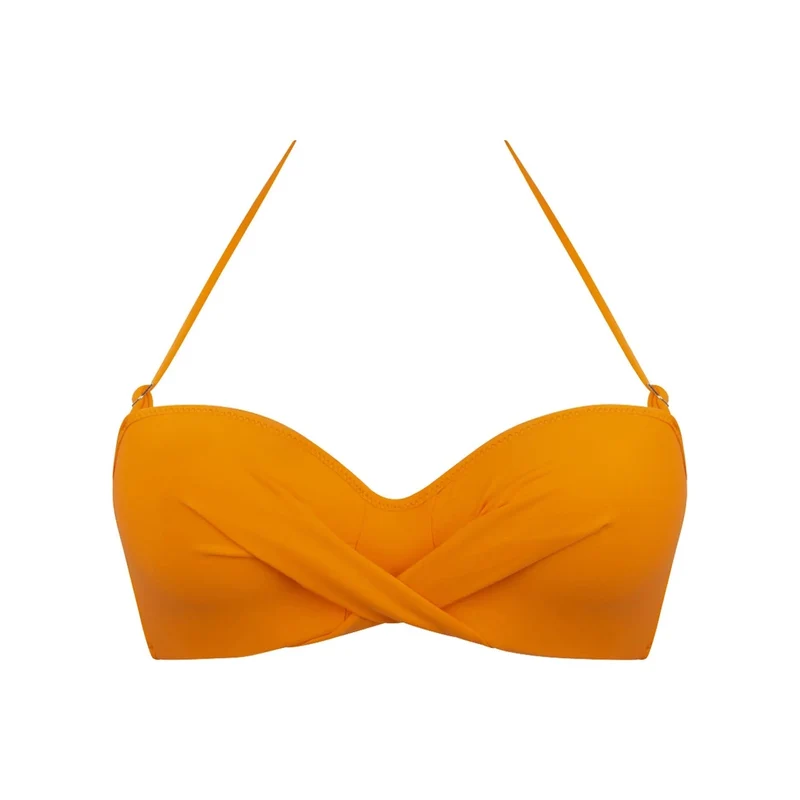 Antigel Bademode von Lise Charmel – La Chiquissima gepolsterter trägerloser Bandeau-Bikini Orange