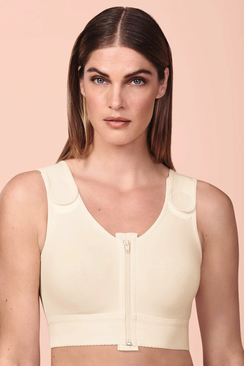 Anita Care – Valencia Kompressions-BH mit Vorderverschluss, Champagner