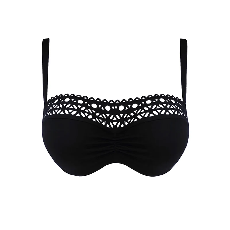 Lise Charmel Bademode - Ajourage Couture Bügel-Bikini ohne Träger Schwarz