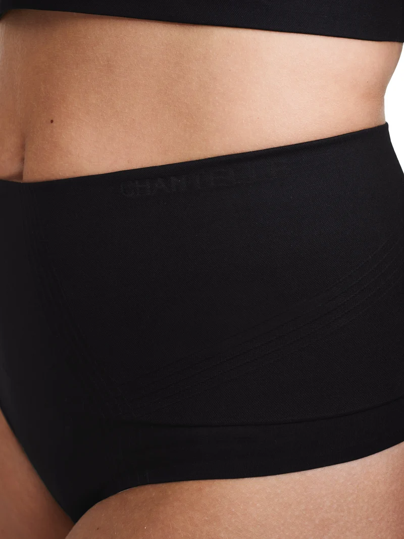 Chantelle – Smooth Comfort Sculpting Tanga mit hoher Taille in Schwarz