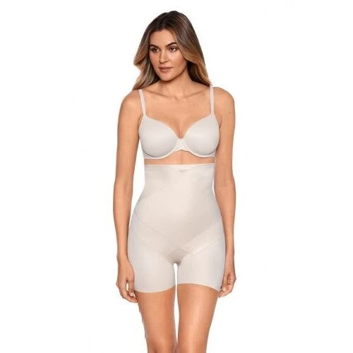 Miraclesuit Shapewear – Tummy Tuck Boy Shorts mit hoher Taille, warmes Beige