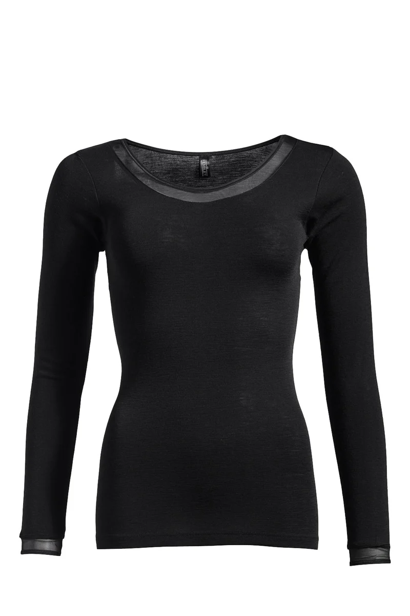 Femilet - Juliana T-Shirt Langarm Schwarz