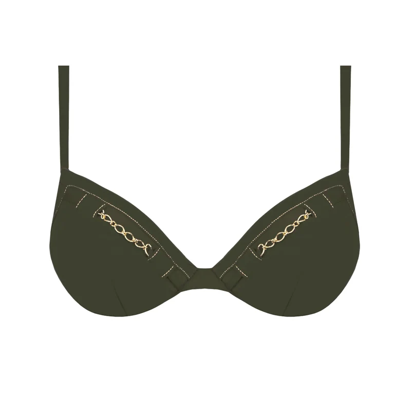 Lise Charmel Bademode - D'or Et De Chaines Progressive Padded Cup Kaki Or