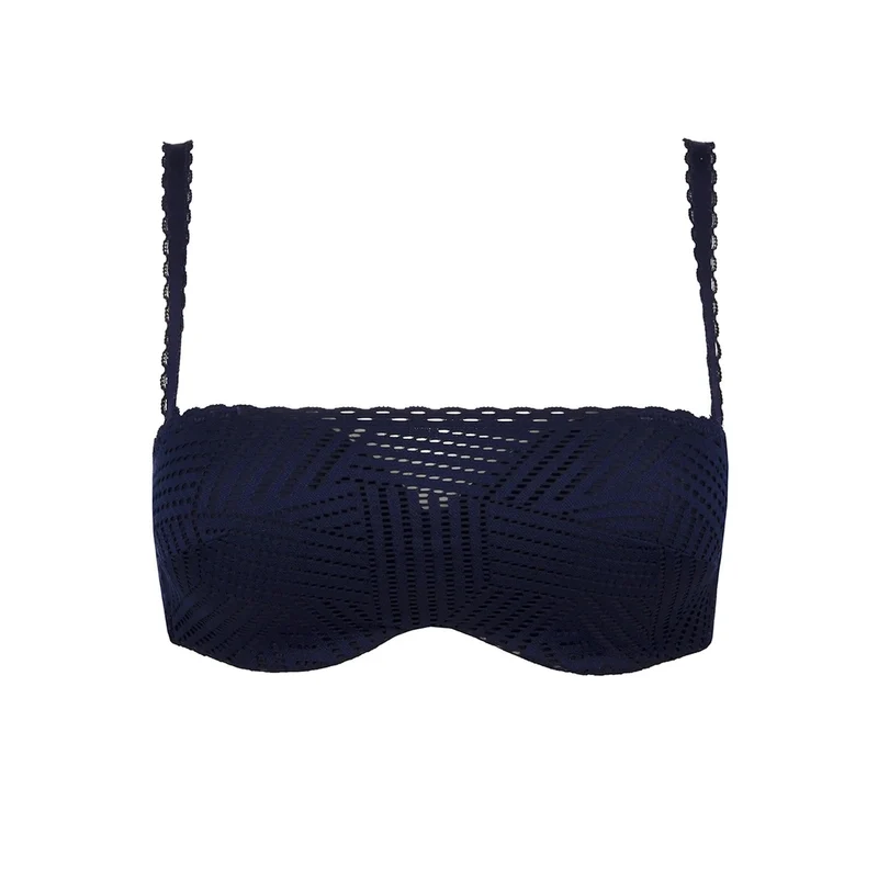 Antigel von Lise Charmel – Tressage Graphic trägerloser Bandeau-BH Tressage Marine