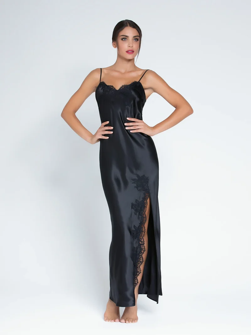 Lise Charmel – Splendeur Soie Long Nighty Noir