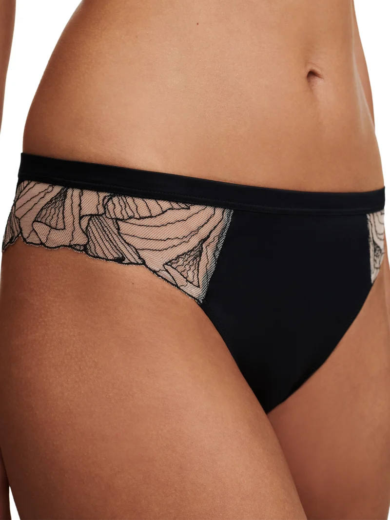 Chantelle - Tattoo Love Revealing Brief Schwarz / Goldbeige
