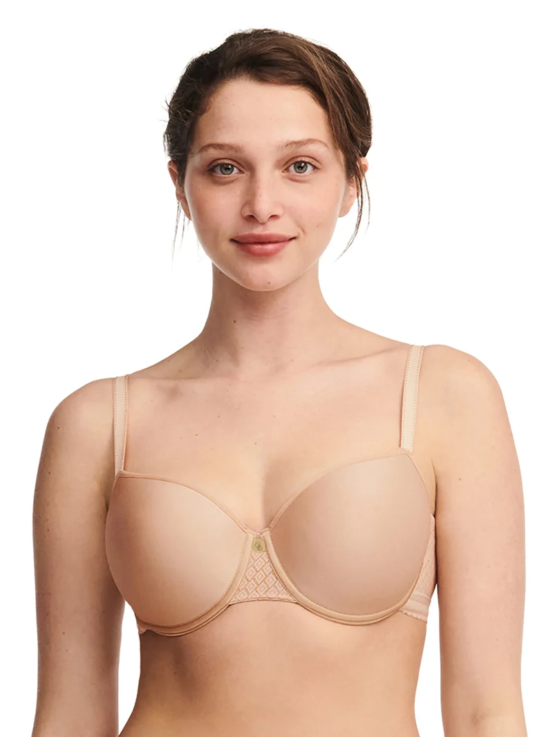 Chantelle – Lucie Lace Comfort Halbschalen-Memory-BH Clay Nude