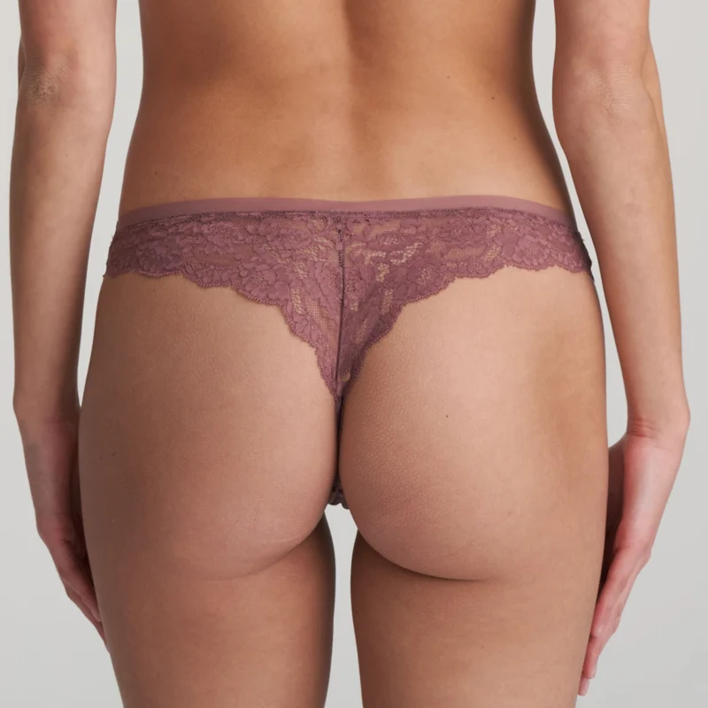 Marie Jo – Color Studio Spitzen-Tanga, Satin, Taupe