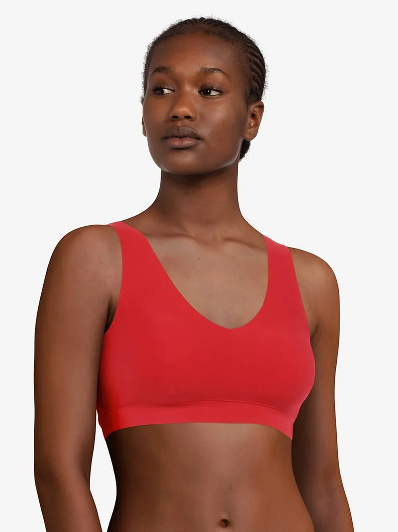 Chantelle - Wattiertes Softstretch-Top in Mohnrot