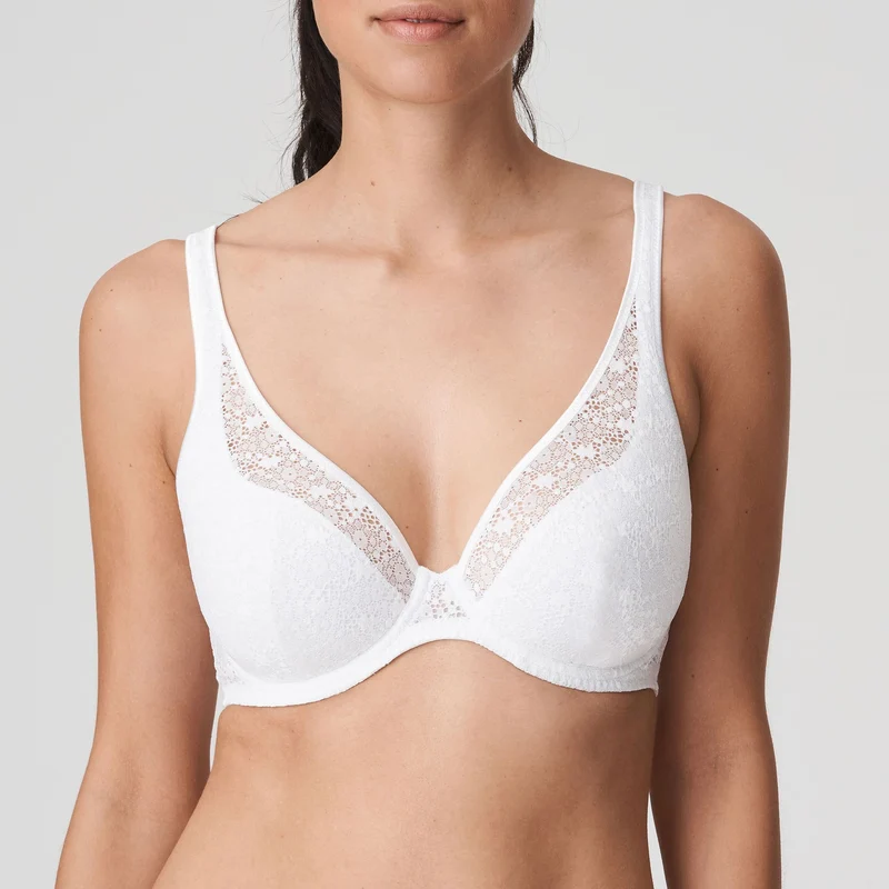 Primadonna Twist – Epirus Halbwattierter Plunge-BH Weiß