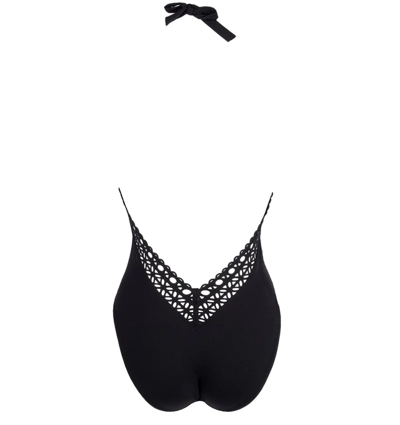 Lise Charmel Bademode – Ajourage Couture Badeanzug mit tiefem Rückenausschnitt Noir