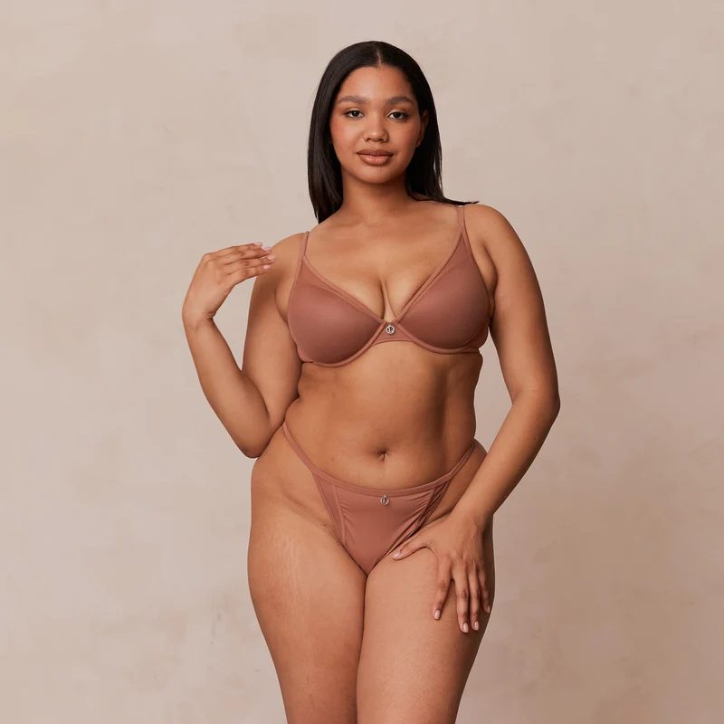 Classic Plunge T-shirt Bra - Mocha