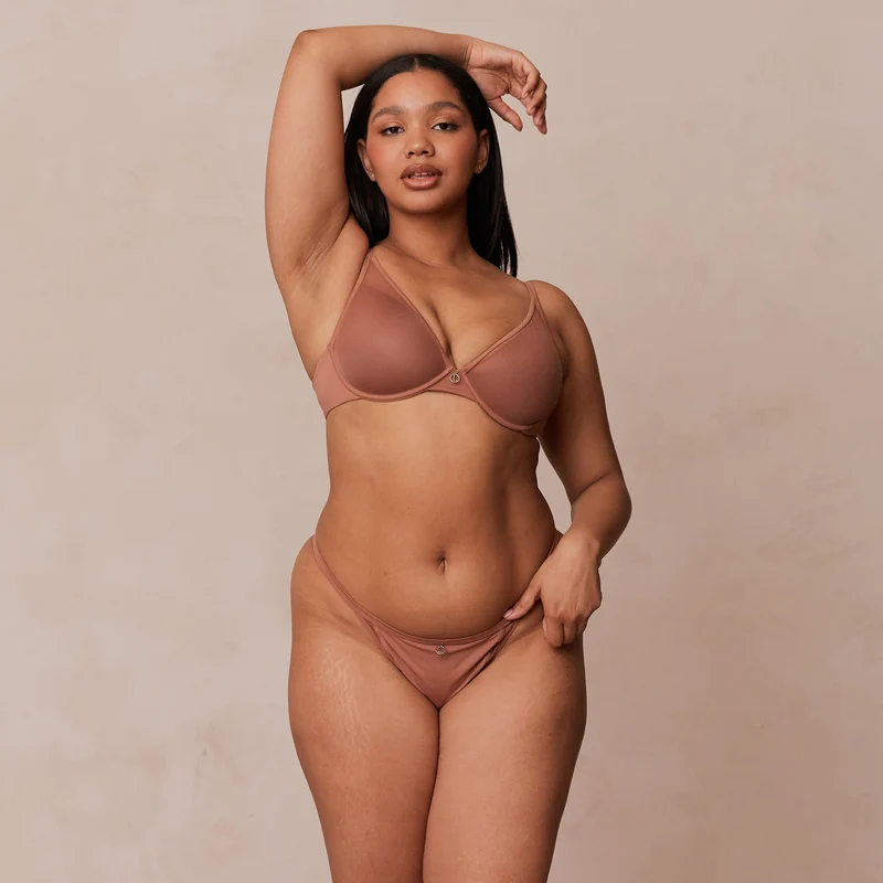 Classic Plunge T-shirt Bra - Mocha
