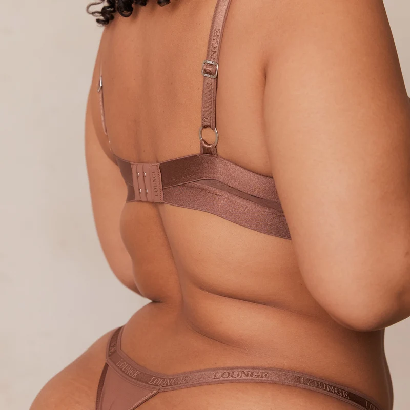 Smooth Mesh T-shirt Bra - Chestnut