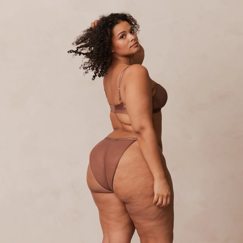 Smooth Mesh T-shirt Bra - Chestnut