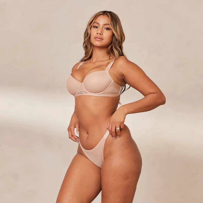 Smooth Mesh T-shirt Bra - Taupe
