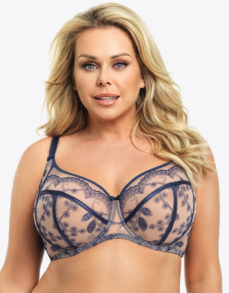Gorsenia Morisson Balconette Bra Navy Blue